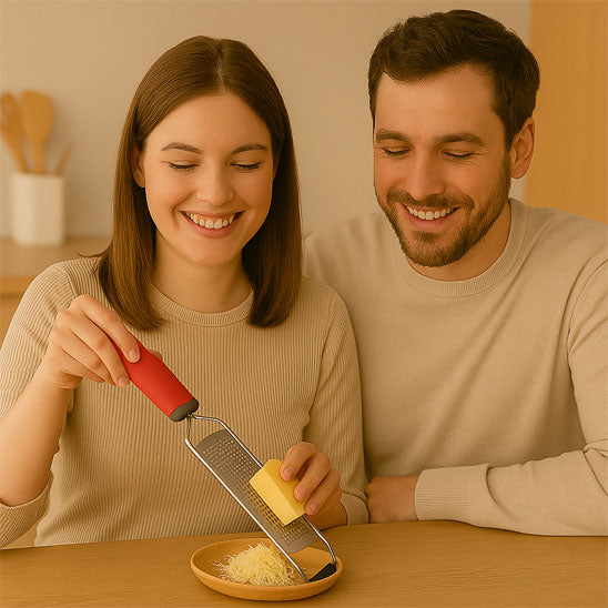 Rape fromage manuelle rouge couple