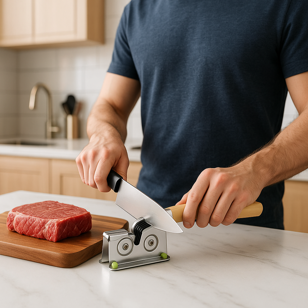 Aiguiseur couteau piece de viande