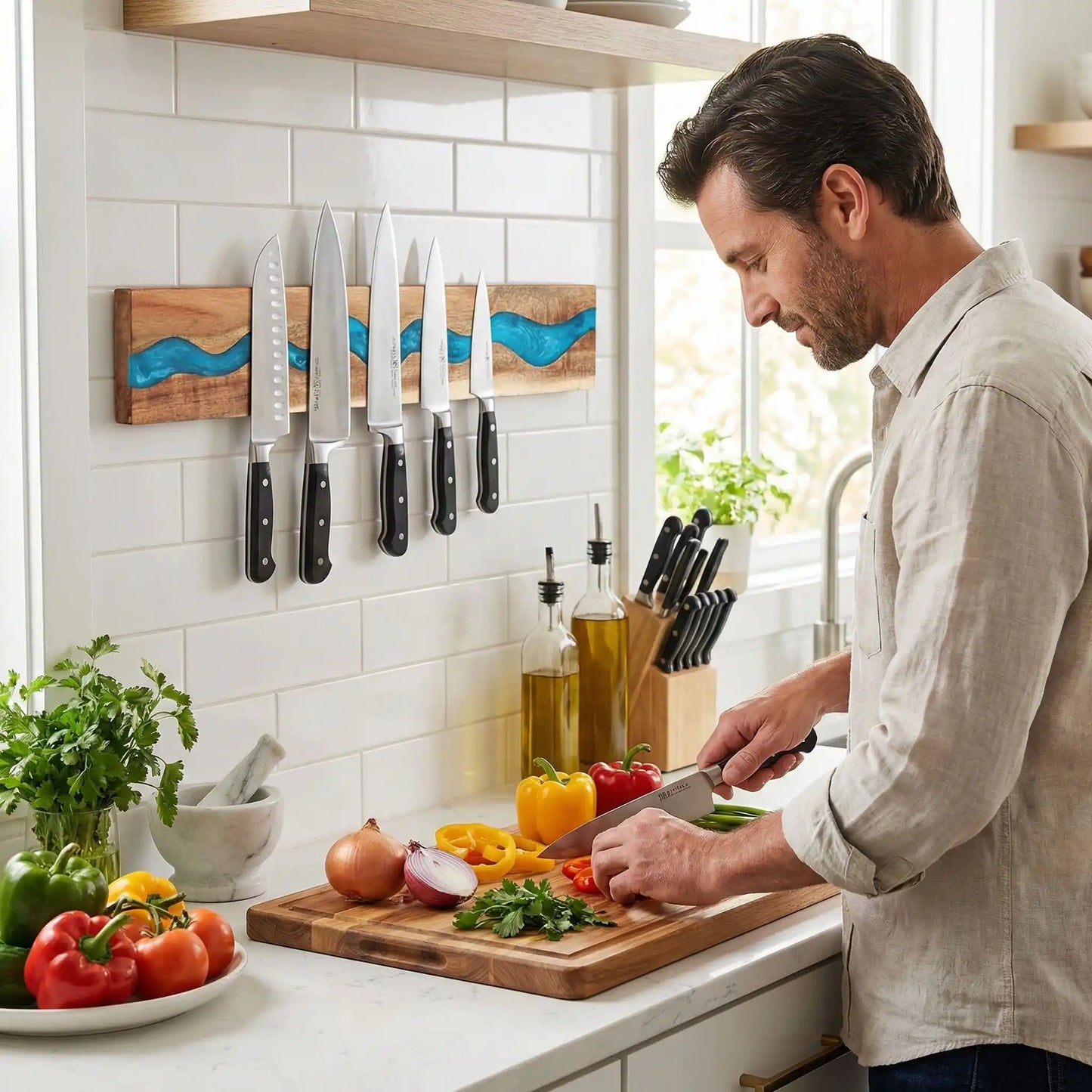 Porte couteau magnétique | Bleu