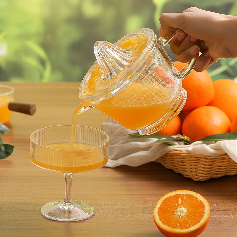 Presse agrume verre jus oranges
