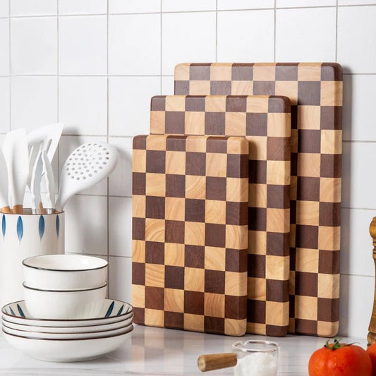 Planche bois à découper | Echec Acacia - TOPTEKCUISINE